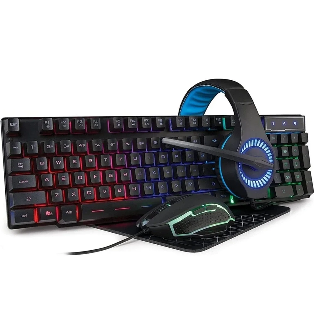 Smart Gear Rainbow Mechanical Gaming Keyboard and Mouse and Headphones Combo